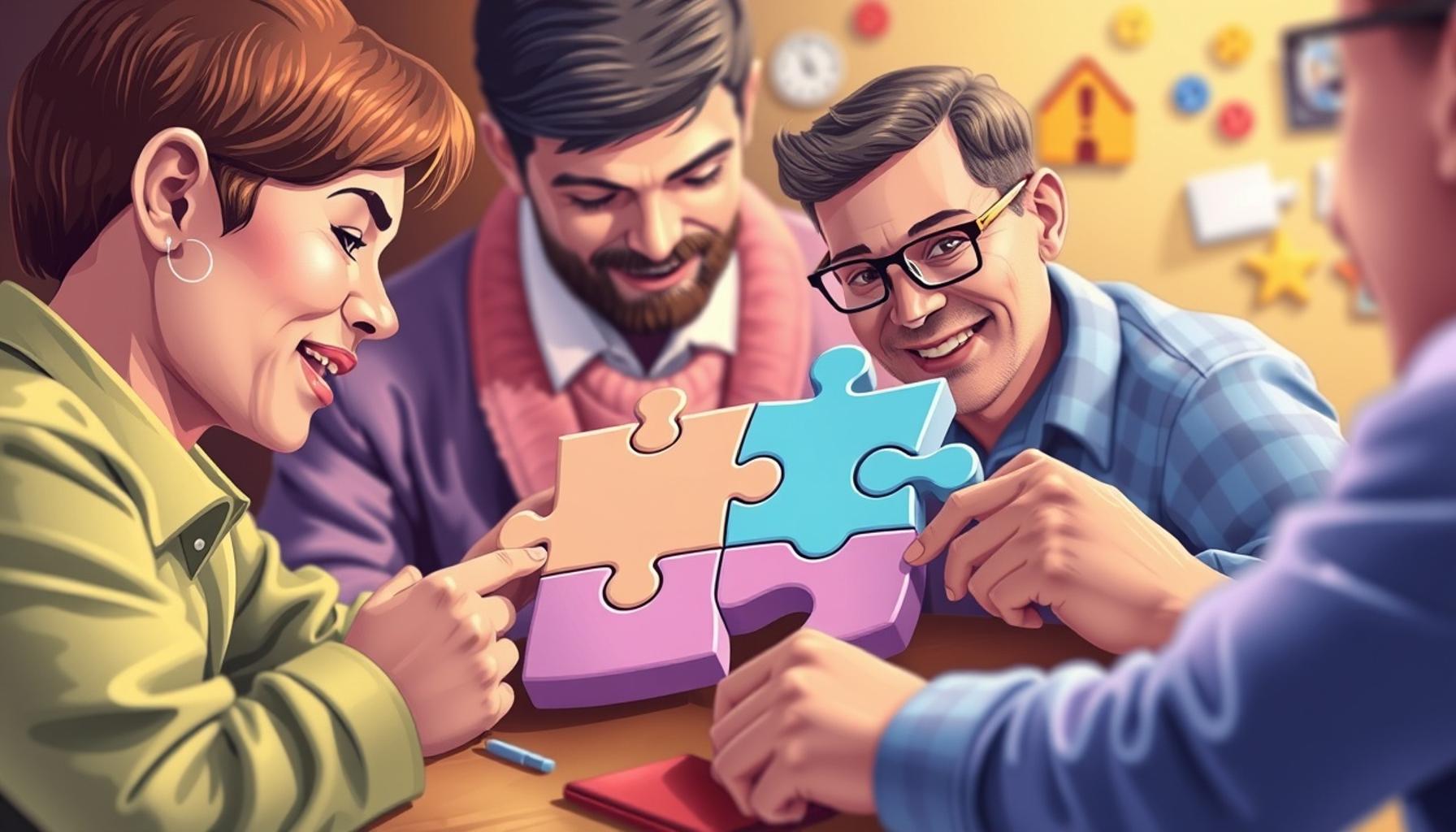 The Social Benefits of Collaborative Puzzle Solving in Community Engagement